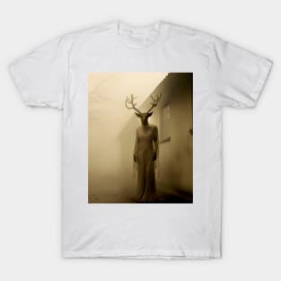 Scary Horned Halloween Demon: Outside My Bedroom Window T-Shirt